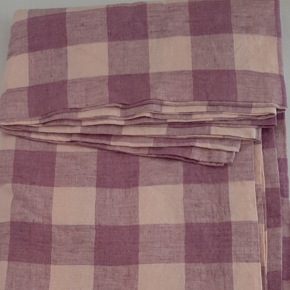Zara Home Gingham Check 61" x 98" Linen Tablecloth - Picture 11 of 11